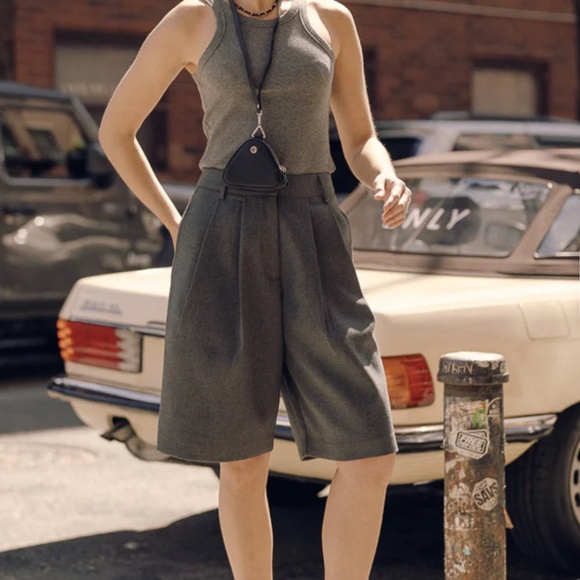 New Fall Grey Shorts - Picture 2 of 4